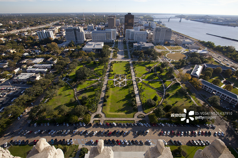 路易斯安那州议会大厦 grounds，巴吞鲁日图片素材