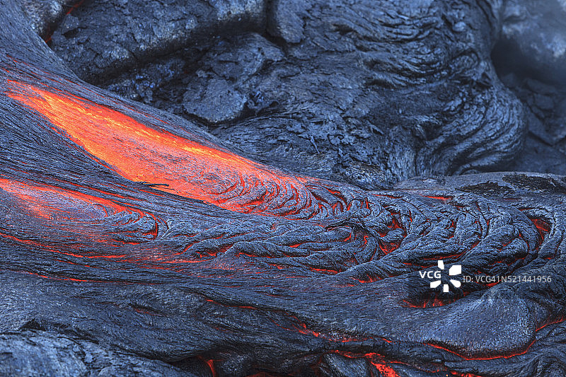 基拉韦厄火山熔岩流图片素材