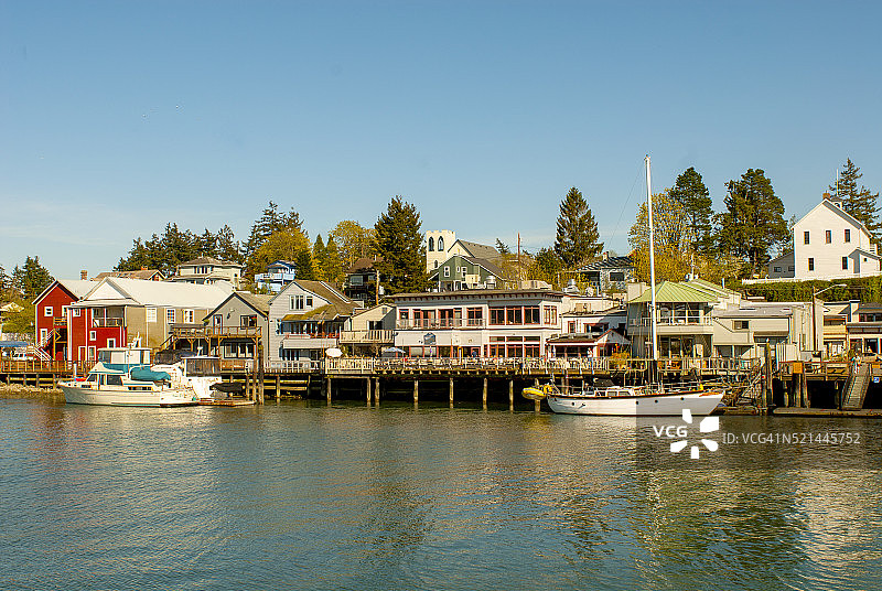 拉康纳小镇，斯卡吉特河谷斯维诺米什海峡，华盛顿州图片素材