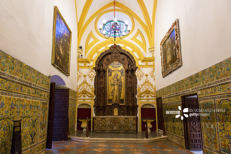 塞维利亚圣克鲁斯区阿尔卡萨宫图片素材