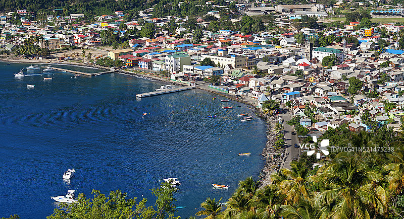 圣卢西亚，苏弗里耶尔沿海村庄图片素材