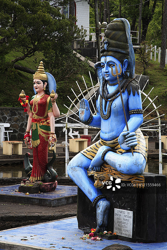 毛里求斯，格兰贝辛，印度教寺庙，湿婆神雕像图片素材