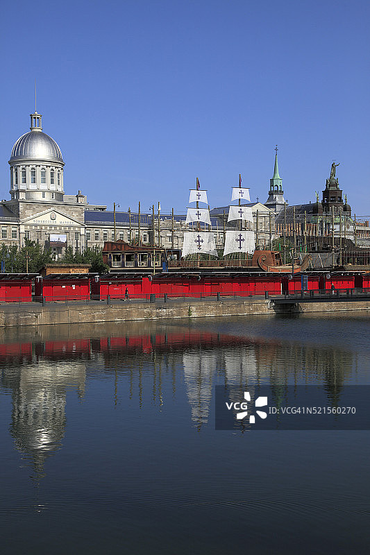 加拿大魁北克蒙特利尔老港邦塞库尔市场图片素材