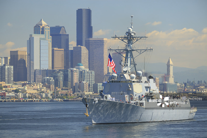 西雅图埃利奥特湾的舰队周图片素材