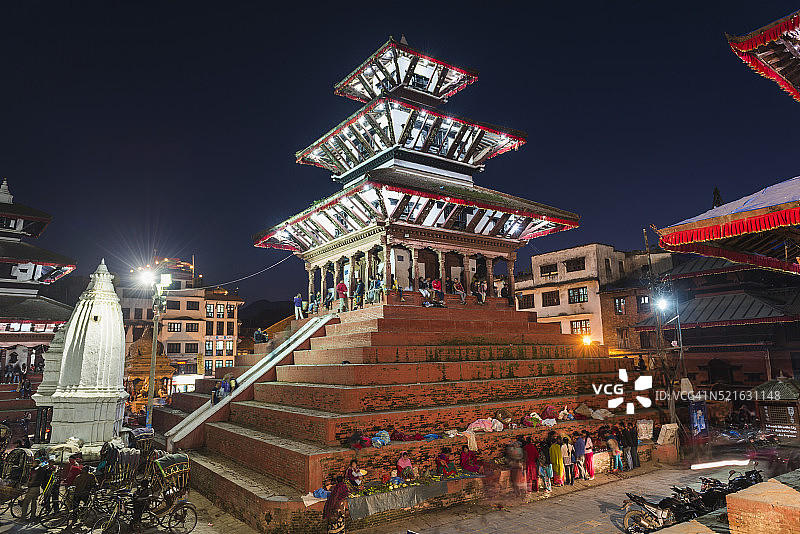 杜巴广场，加德满都，尼泊尔图片素材
