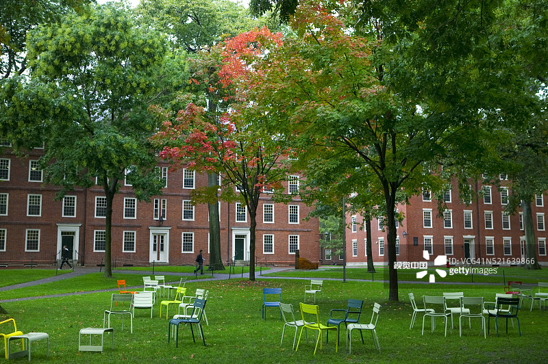 哈佛大学庭院图片素材