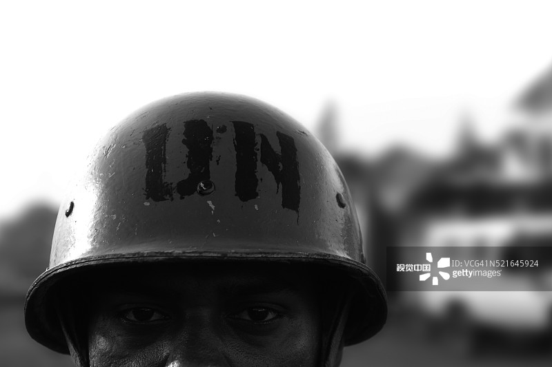 刚果民主共和国北基伍省戈马巡逻的联合国士兵图片素材