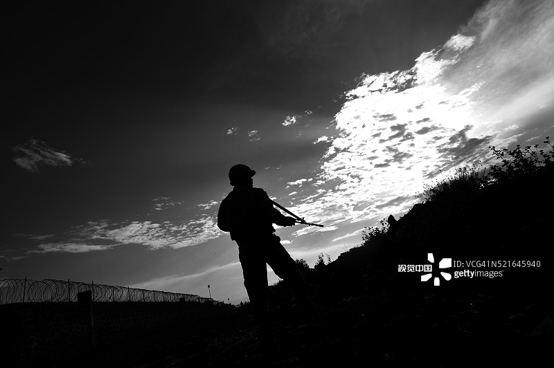 刚果民主共和国北基伍省戈马巡逻的联合国士兵图片素材