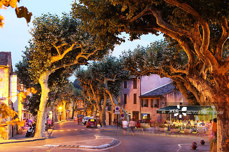 沃克吕兹贝杜安的夜晚图片素材