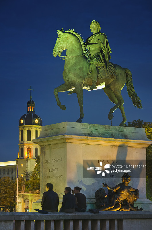 里昂的路易十四雕像图片素材
