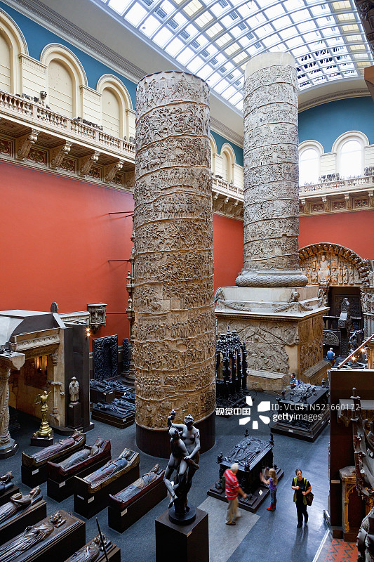 维多利亚和阿尔伯特博物馆的石膏模型法庭图片素材