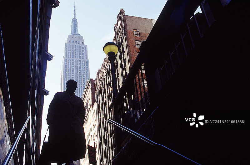 纽约地铁入口图片素材