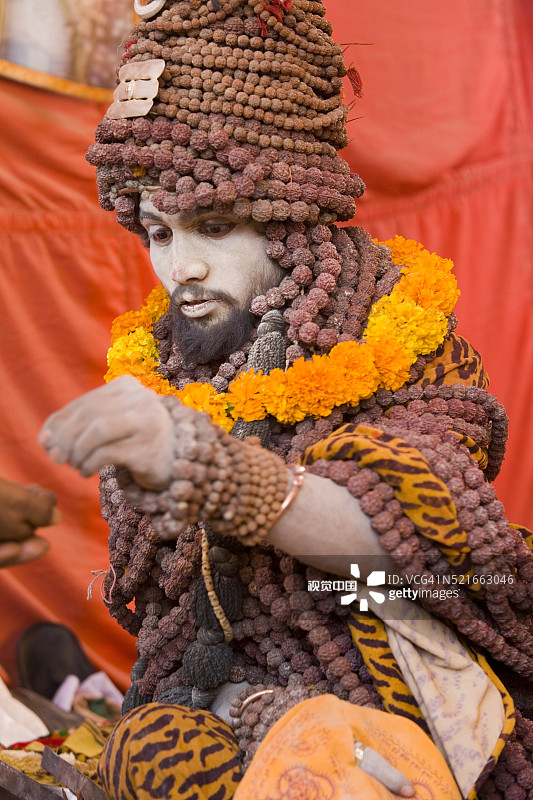 在昆仑梅拉节上的苦行僧图片素材