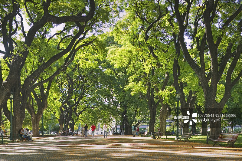 布宜诺斯艾利斯雷蒂罗区的圣马丁广场图片素材