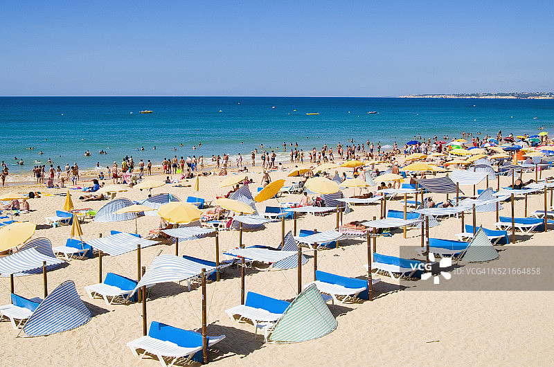 葡萄牙阿尔加维阿尔布费里亚的加拉海滩图片素材