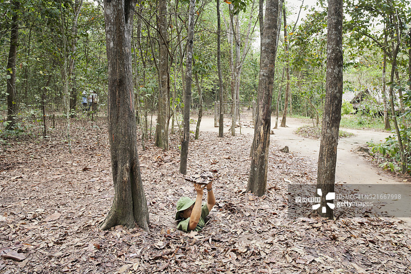 越南胡志明市古芝地道图片素材