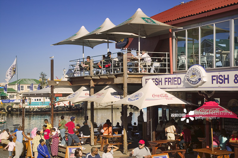 海滨的炸鱼薯条餐厅图片素材