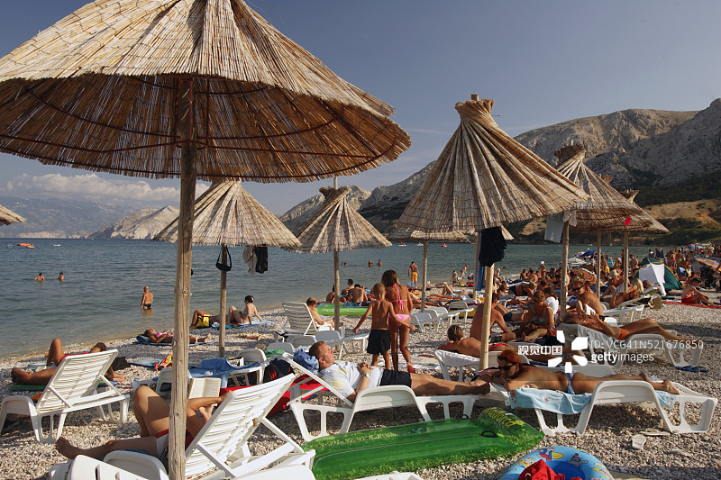 在巴斯卡的日光浴图片素材