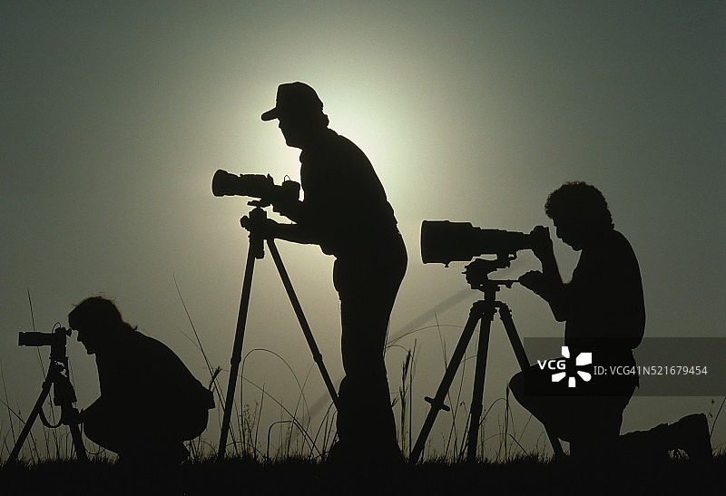 摄影师轮廓图片素材