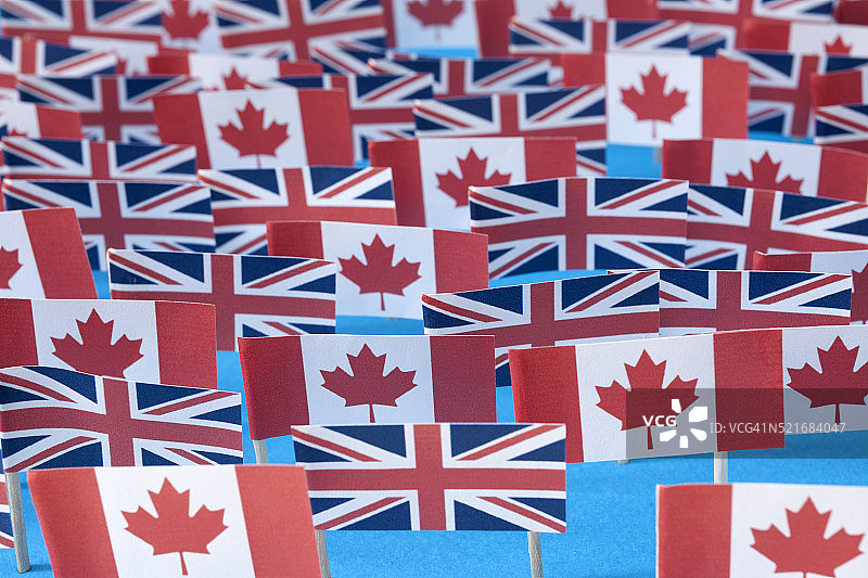 英国和加拿大国旗图片素材