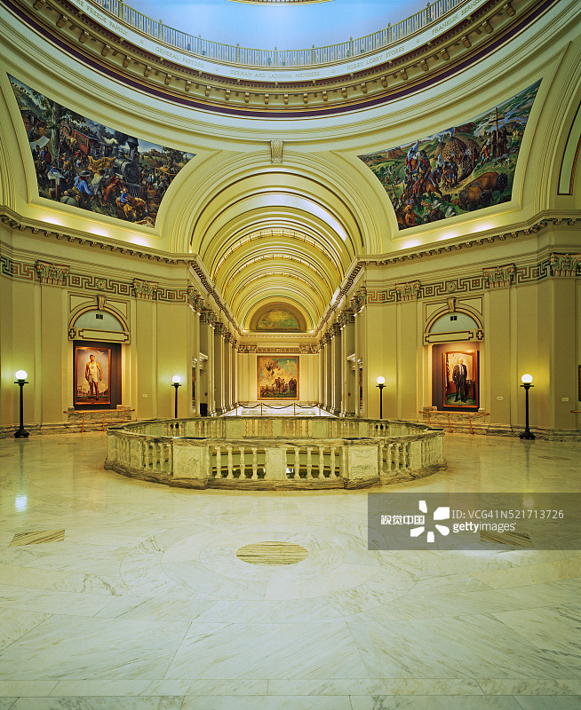 俄克拉何马州议会大厦圆形大厅内部图片素材
