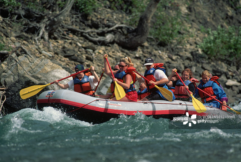 在弗拉特黑德河上的漂流者图片素材