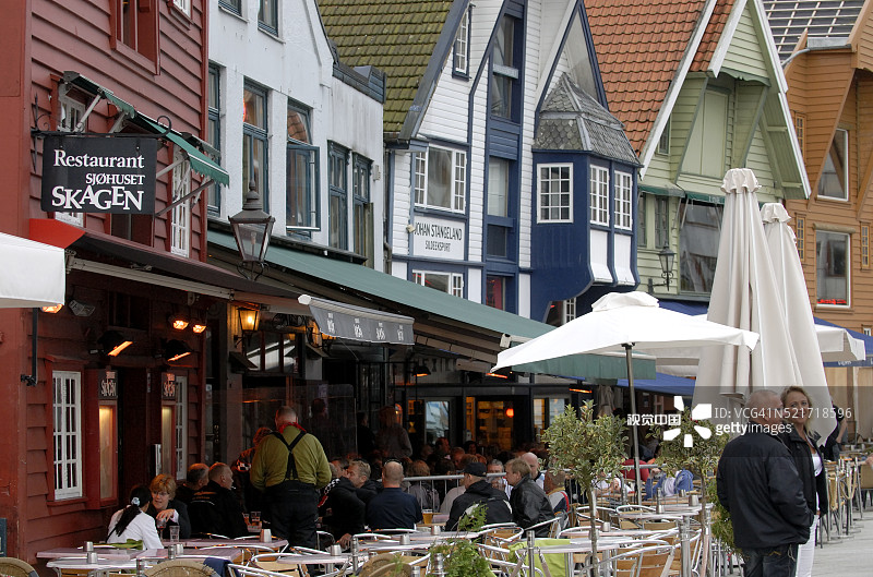 斯塔万格室外座位餐厅图片素材