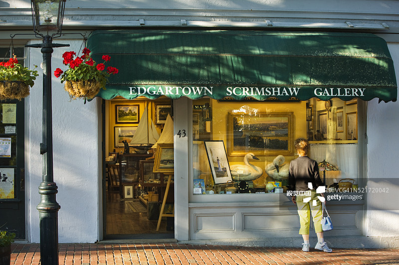 玛莎葡萄园岛埃德加敦的斯克里姆肖画廊图片素材