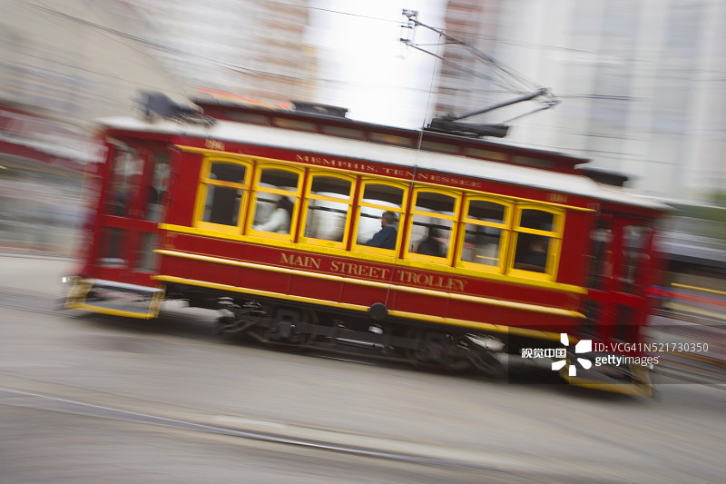 孟菲斯主要街道电车图片素材