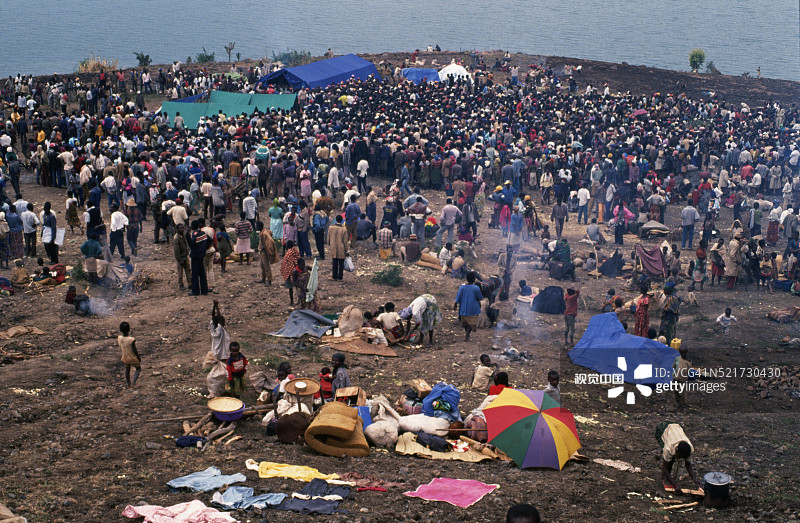 扎伊尔洪果营地的卢旺达难民图片素材