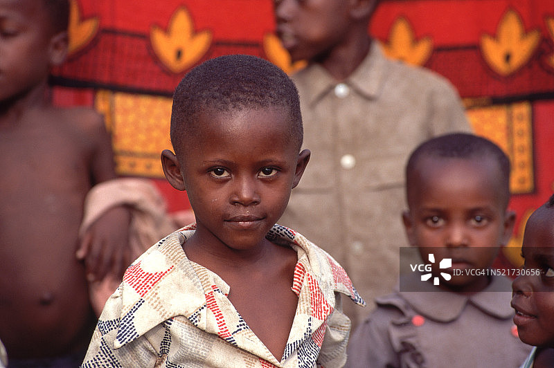 布隆迪的胡图族难民儿童图片素材