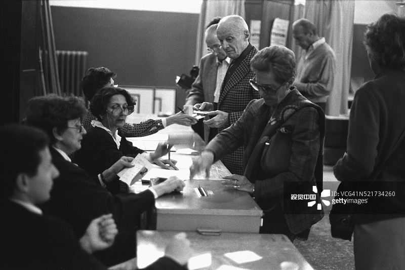 法国总统选举投票图片素材