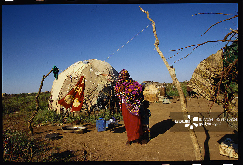 难民营中的索马里难民图片素材