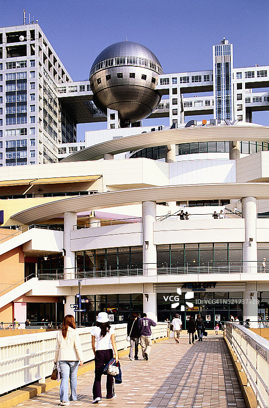 富士电视台和御台场海滨公园图片素材