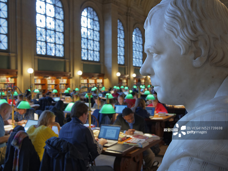 波士顿公共图书馆主阅览室图片素材
