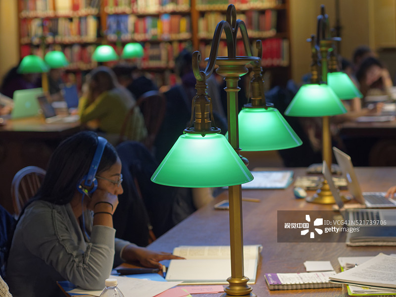 波士顿公共图书馆主阅览室图片素材