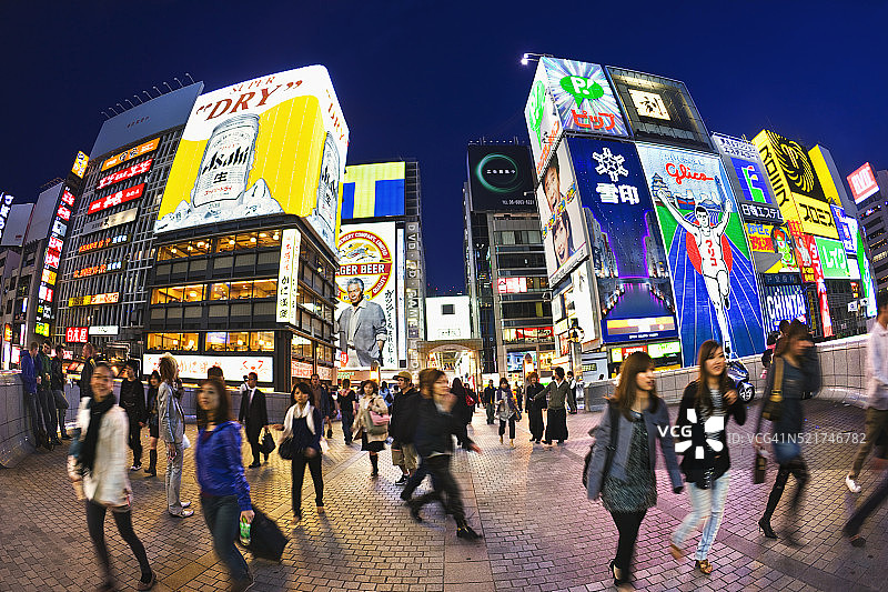 道顿堀的戎桥图片素材