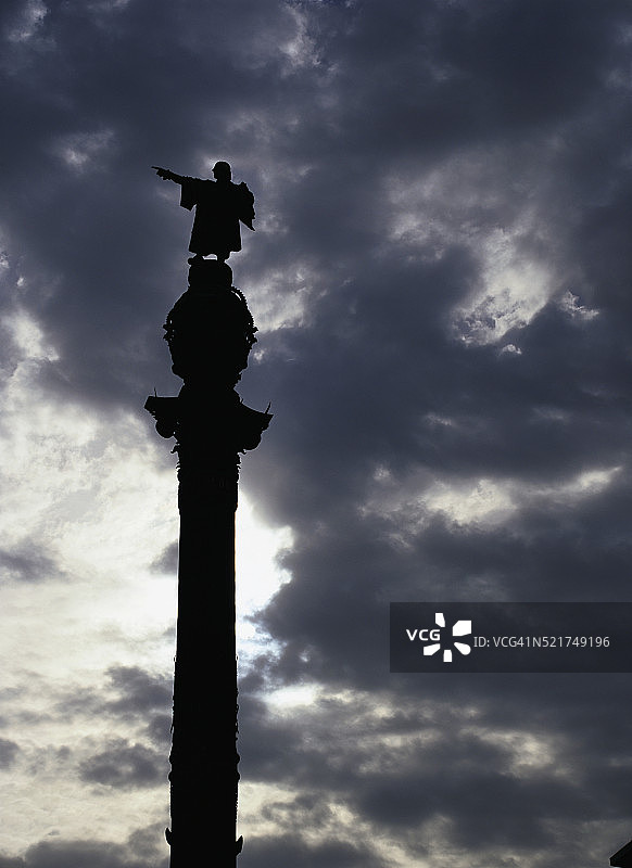 巴塞罗那的克里斯托弗·哥伦布雕像图片素材