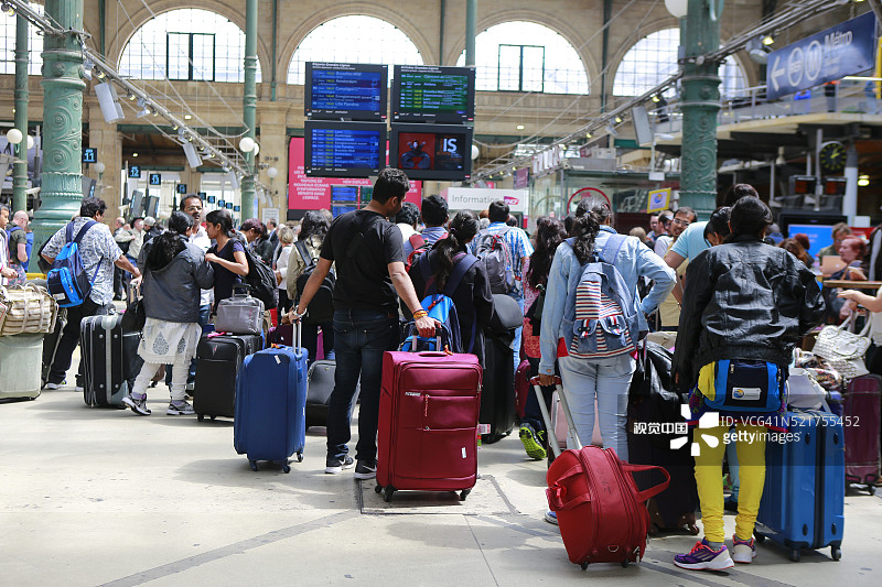 巴黎北站的乘客图片素材