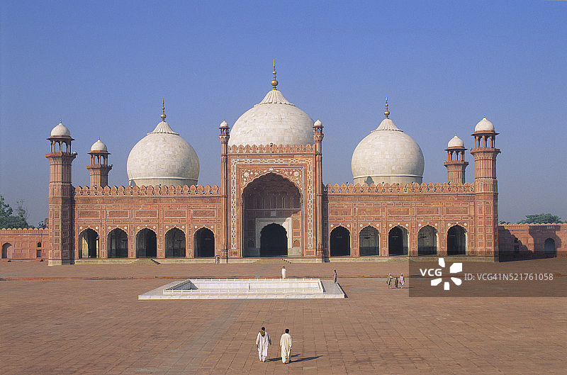 巴基斯坦旁遮普邦拉合尔巴德夏希清真寺，世界遗产图片素材