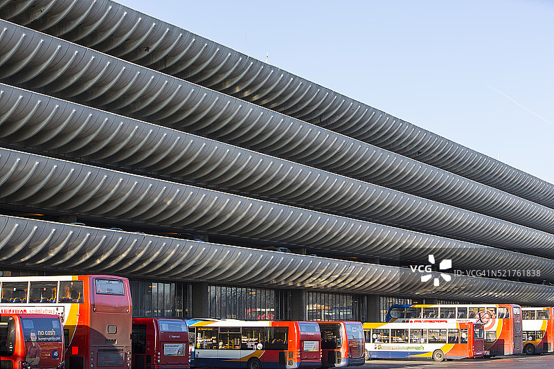 标志性的普雷斯顿巴士站（20世纪60年代混凝土建筑，面临拆迁）图片素材