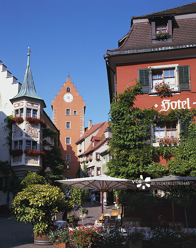 梅尔斯堡的酒店和古老建筑图片素材