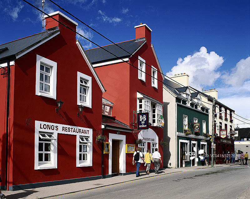 爱尔兰丁格尔的商店和餐馆图片素材