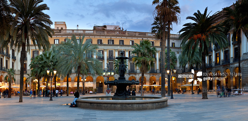 西班牙巴塞罗那哥特区皇家广场图片素材