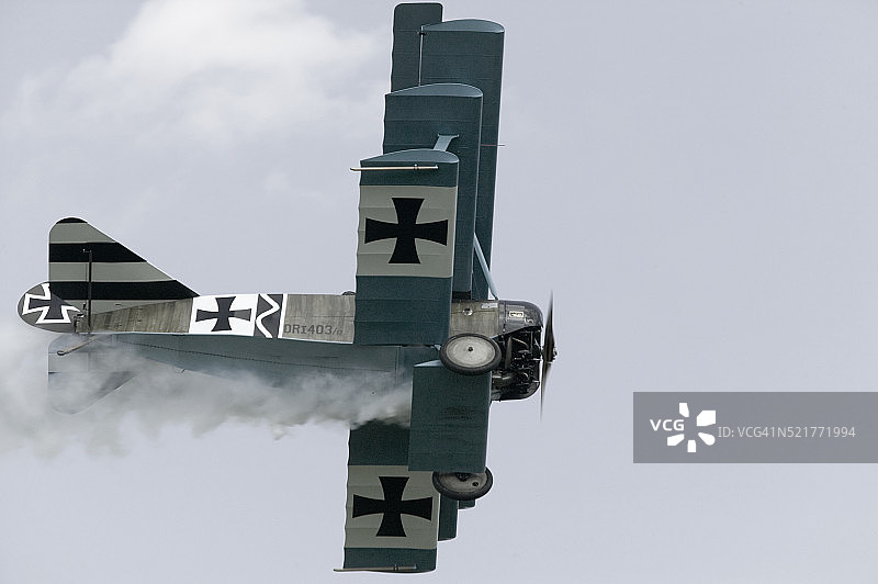 一战时期的德国福克三角翼飞机图片素材