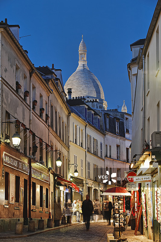 蒙马特的鹅卵石街图片素材