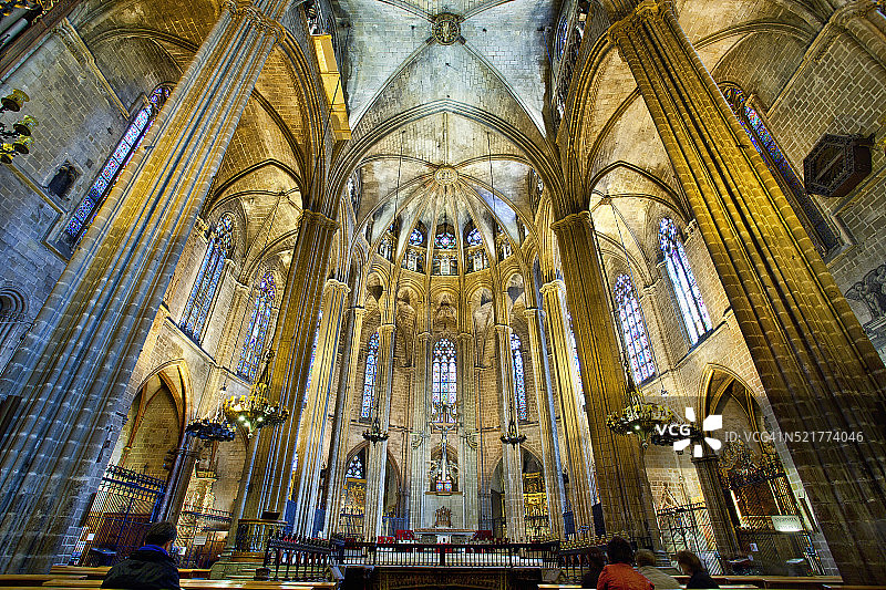 西班牙巴塞罗那圣十字圣尤拉利亚主教座堂图片素材