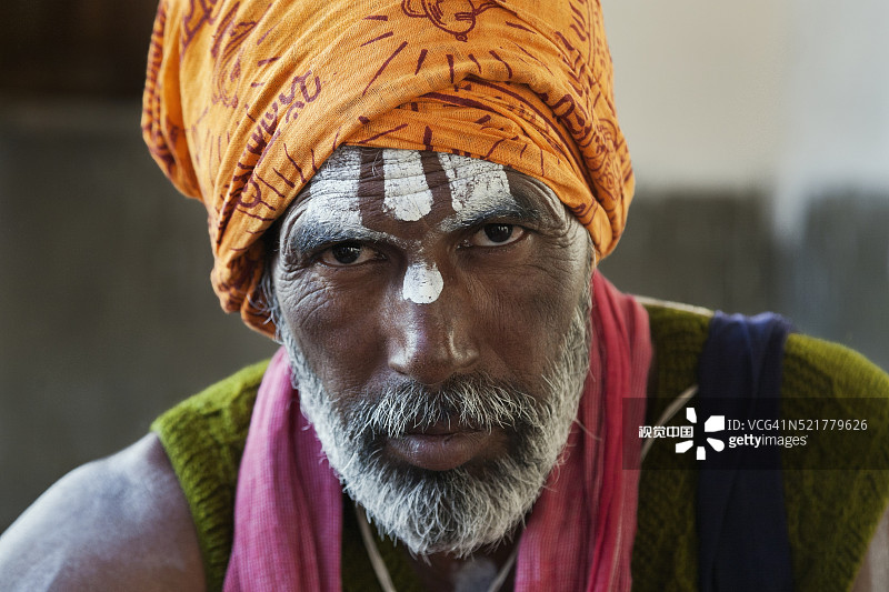 印度斋浦尔伽尔塔寺的苦行僧图片素材