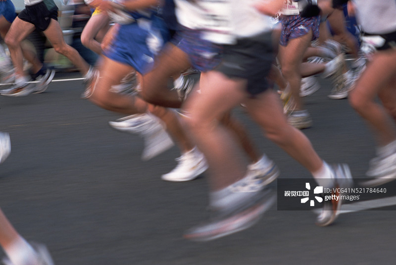 赛跑中的跑步者图片素材