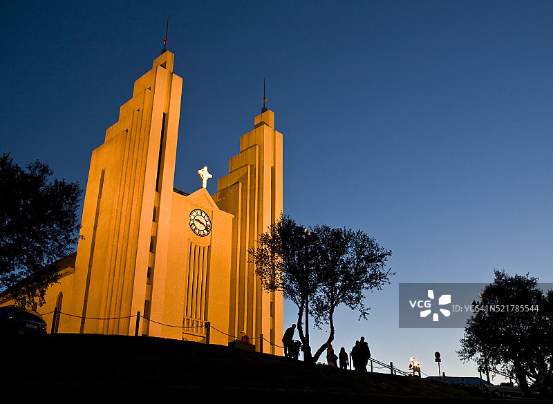 冰岛阿克雷里教堂图片素材